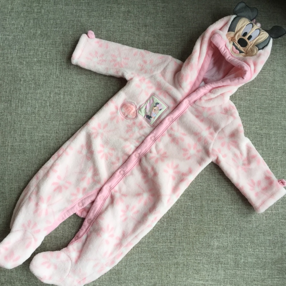 Disney Minnie Mouse Hooded Romper Baby 3-6 Months